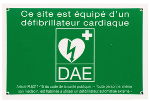 Panneaux de signalisation pour défibrillateur PVC - 5 modèles - Pyrescom