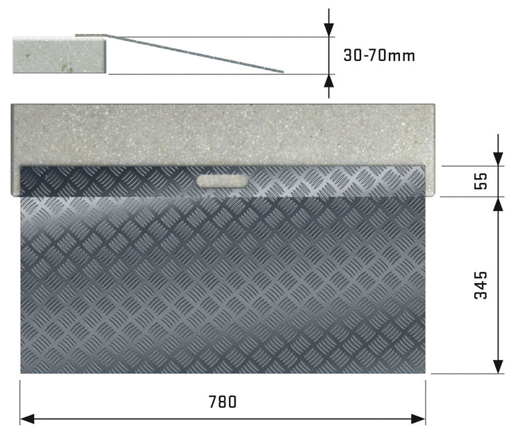 Rampe de Seuil Fixe Aluminium SECUCARE - My Medical