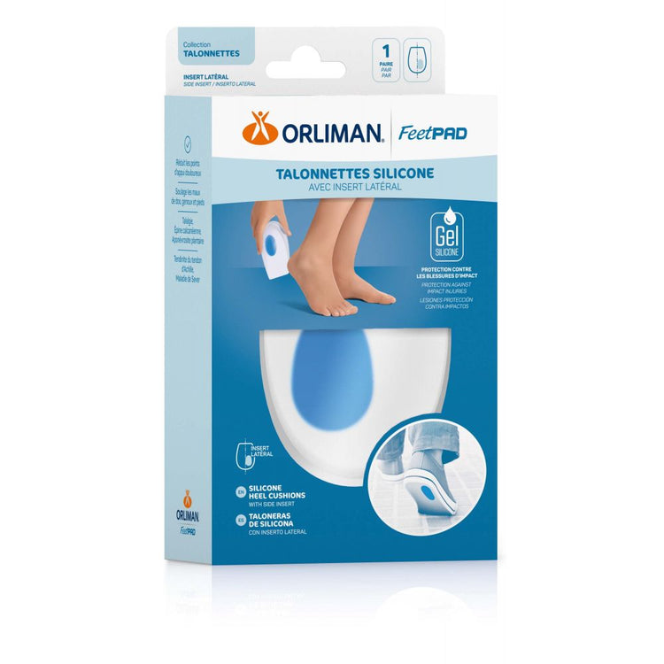 Talonnette Silicone Avec Insert Latéral FEETPAD - 3 Tailles - Orliman