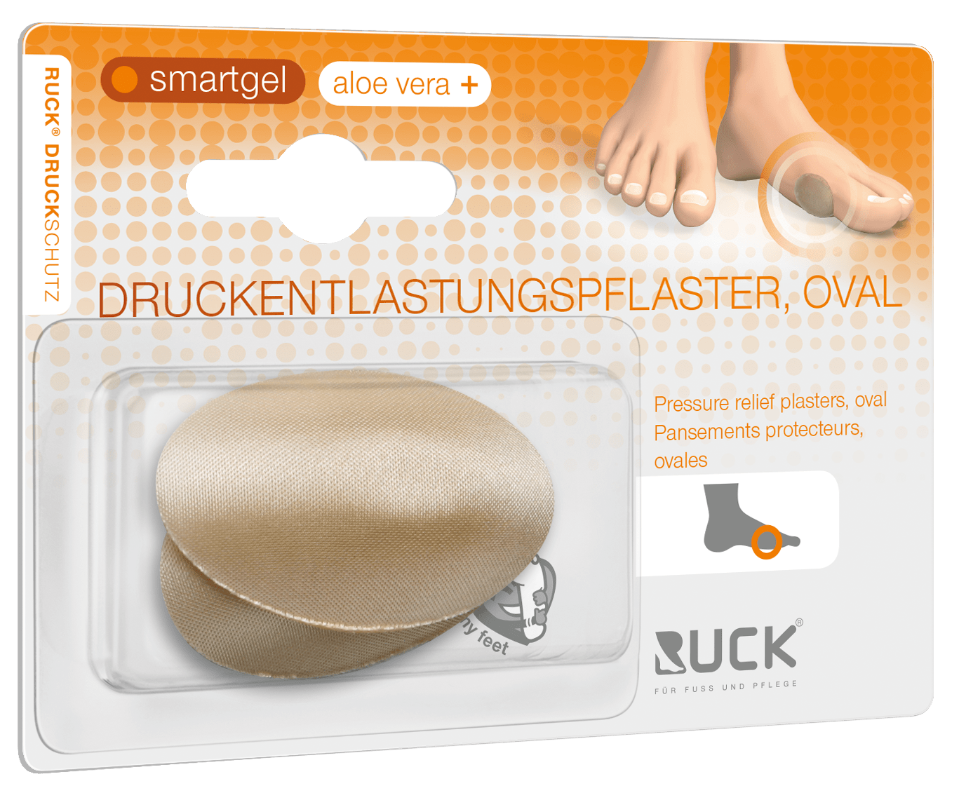 Coussin de protection ovale pour hallux valgus - 2 pièces - Ruck