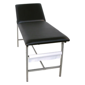 Divan Examen Noir Tube Inox Carre - CARINA MEDICAL