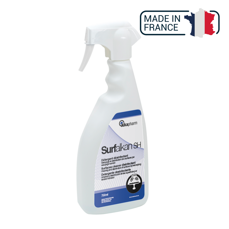 Surfalkan - Détergent désinfectant - Flacon spray - 750 ml - Alkapharm