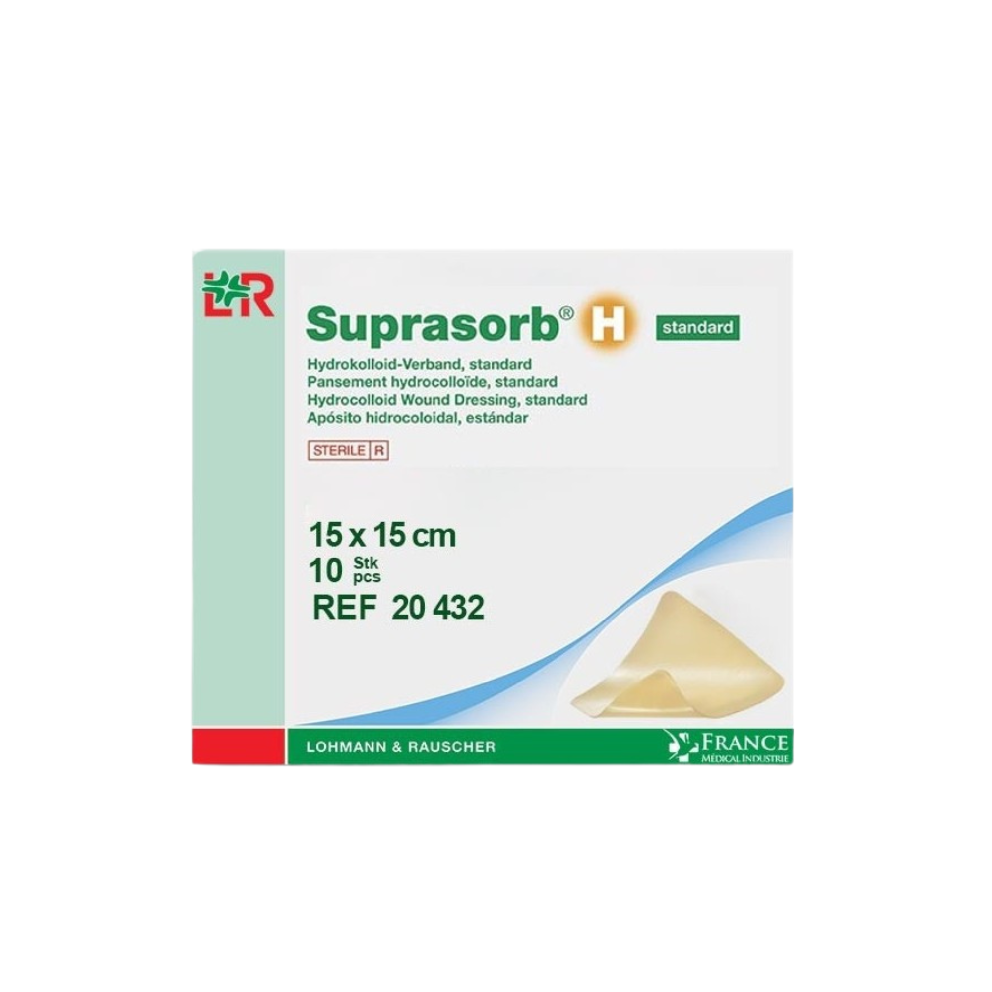 Pansement SUPRASORB H  Hydrocolloïde Standard 15X15cm