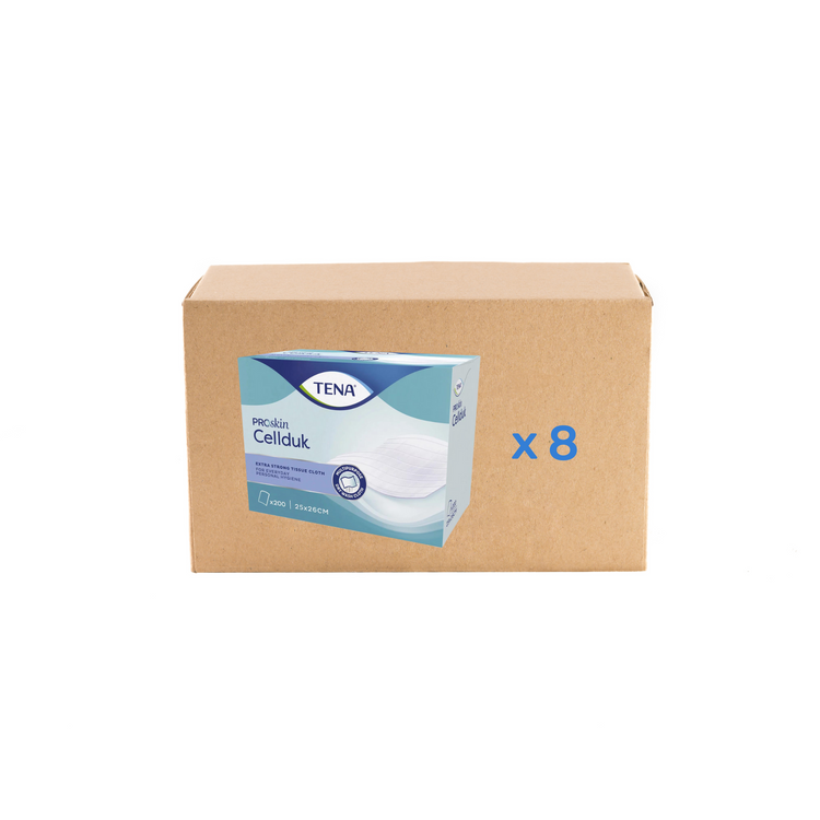 Serviette de toilette Tena Cellduck proskin - L. 26 x l.25 cm - carton 8x200U - Tena