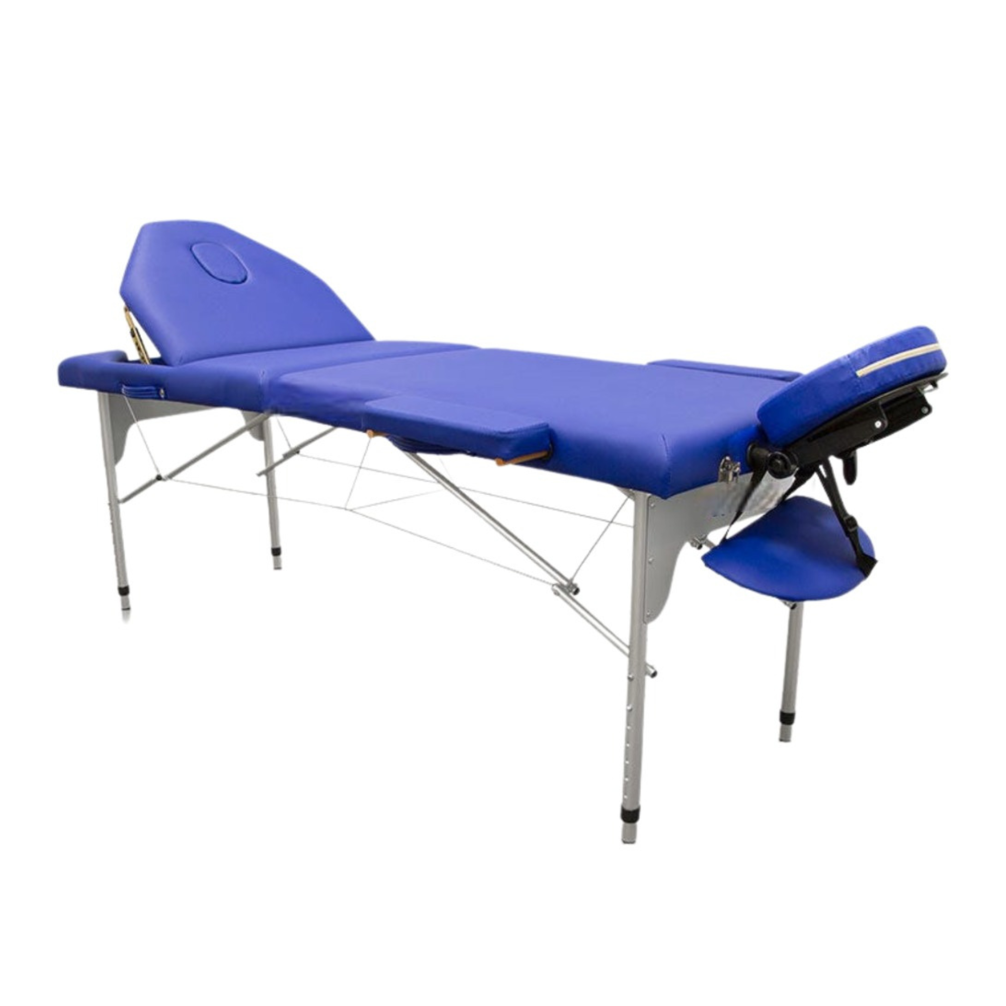 Table de massage pliante en aluminium 186 x 66 cm avec dossier inclinable - 7 coloris