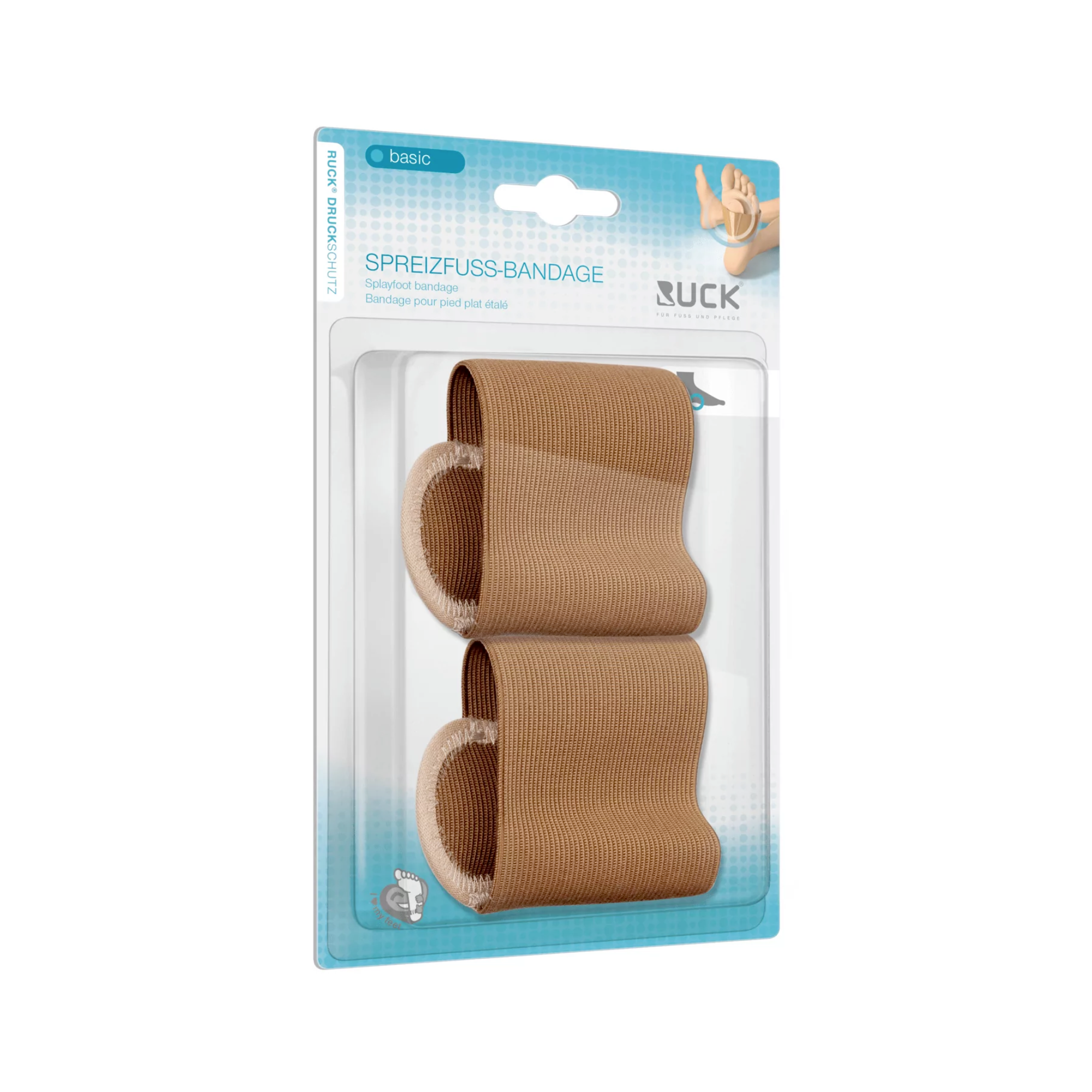 Bandage élastique avec renfort - Soulage la douleur - 1 paire- 10 tailles disponibles - Ruck