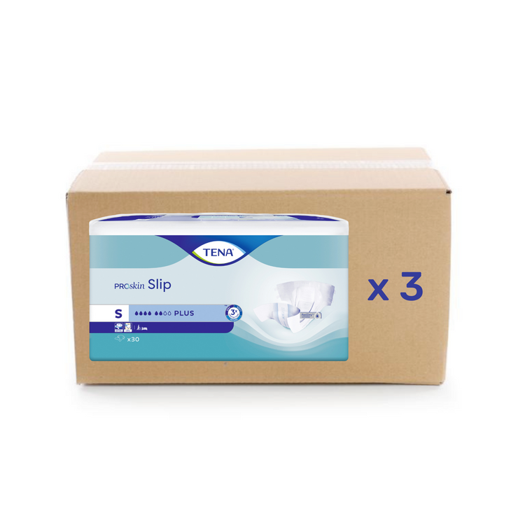 Tena Slip Proskin Plus - 6 gouttes - S - carton 3X30U - Tena