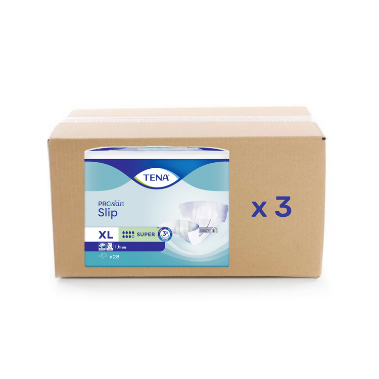 Tena Slip Proskin Super - 7 gouttes - XL - carton 3X28U - Tena