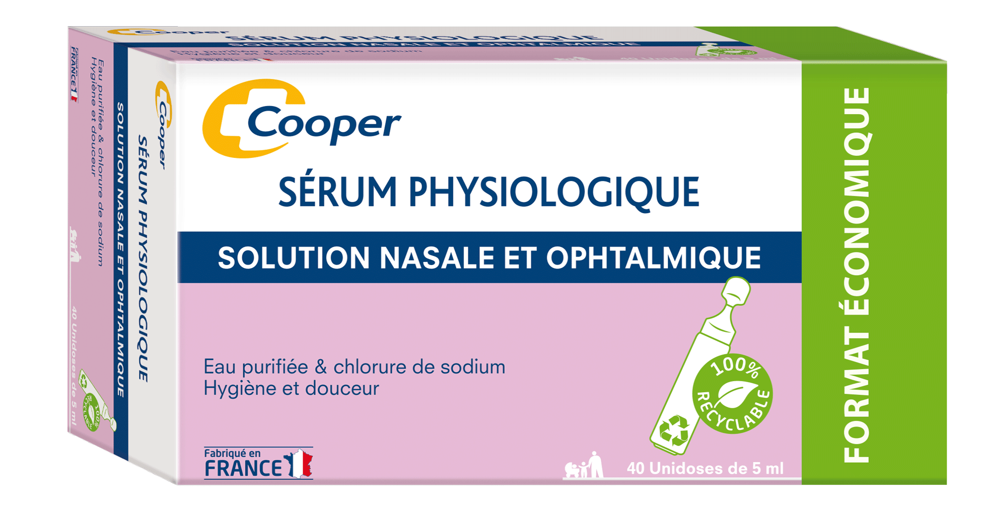 Serum phy Boite de 40 monodoses de 5ml - Cooper Cooper 