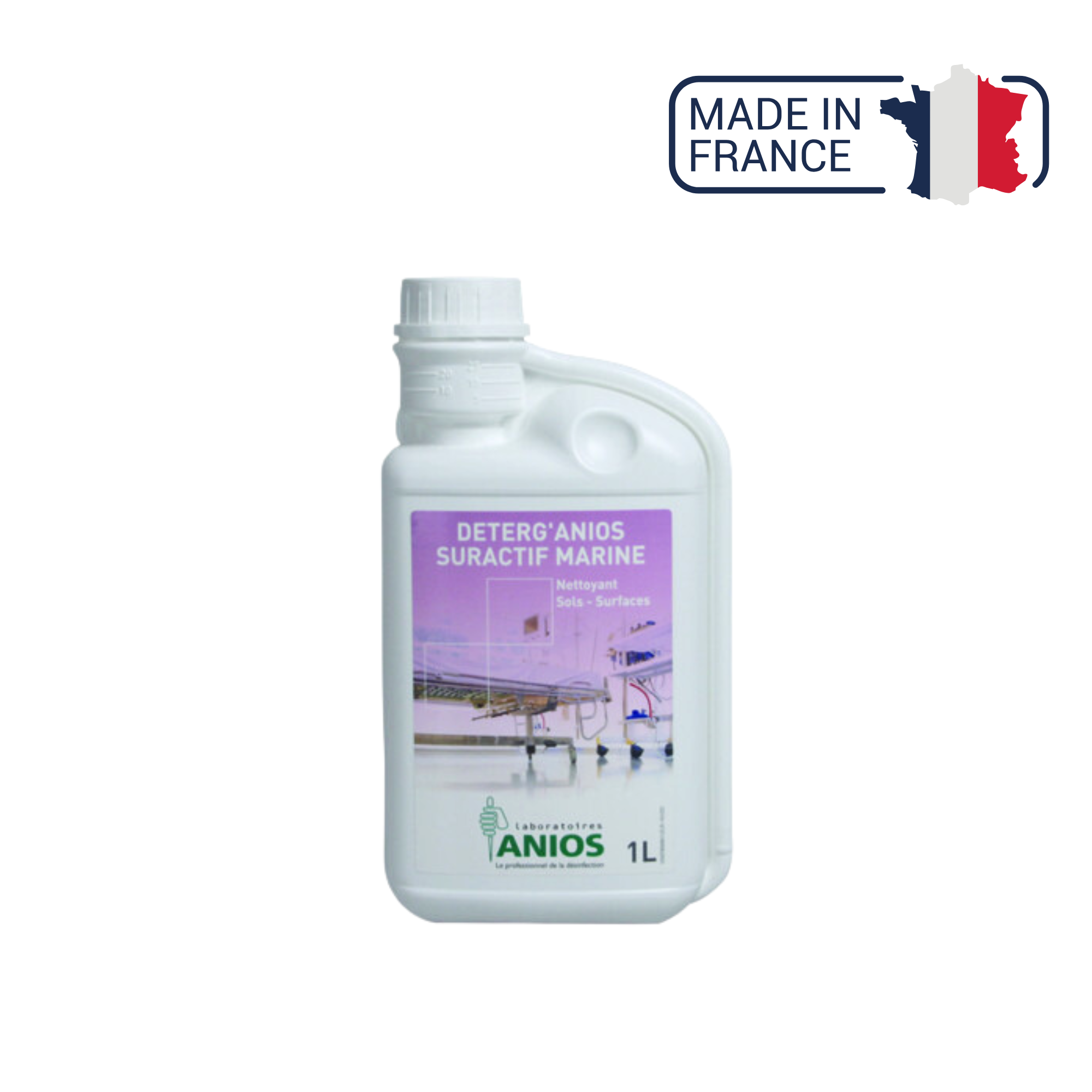 Deterg'anios suractif Marine - Sols et Surfaces - Effet mouillant, dispersant et solubilisant - 1L ou 5L - Anios